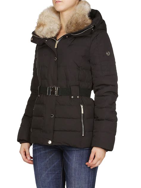 michael kors insulated winter jacket with fur hood|michael kors winter puffer jacket.